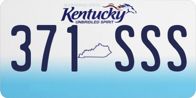 KY license plate 371SSS