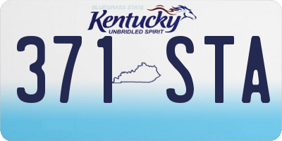 KY license plate 371STA