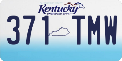 KY license plate 371TMW