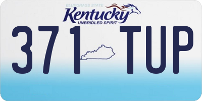 KY license plate 371TUP