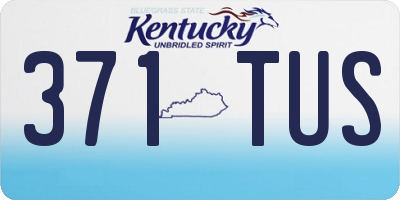 KY license plate 371TUS