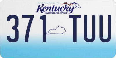 KY license plate 371TUU