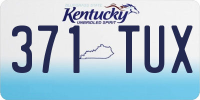 KY license plate 371TUX