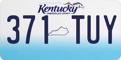 KY license plate 371TUY