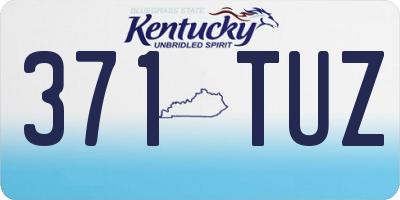 KY license plate 371TUZ