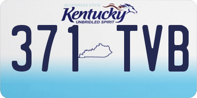 KY license plate 371TVB