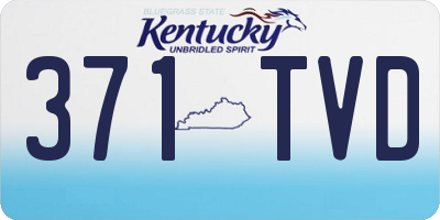 KY license plate 371TVD