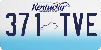 KY license plate 371TVE