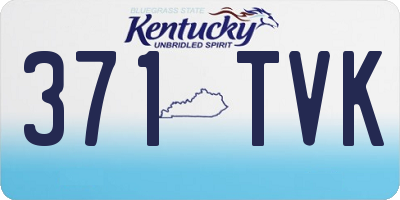 KY license plate 371TVK