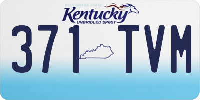 KY license plate 371TVM