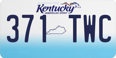 KY license plate 371TWC