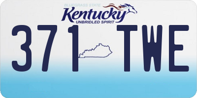 KY license plate 371TWE