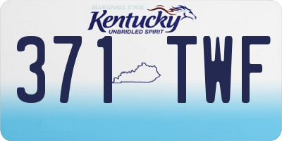 KY license plate 371TWF