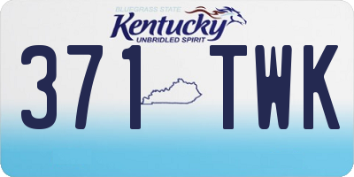 KY license plate 371TWK