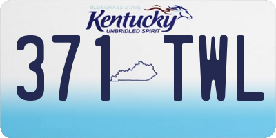 KY license plate 371TWL
