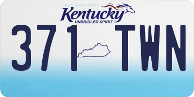KY license plate 371TWN