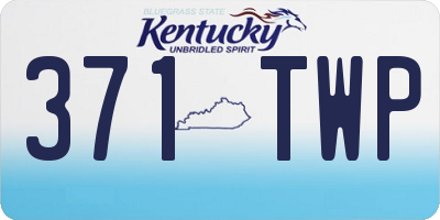 KY license plate 371TWP