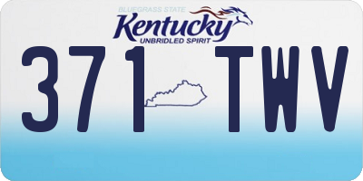 KY license plate 371TWV