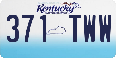 KY license plate 371TWW