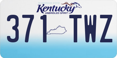 KY license plate 371TWZ