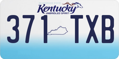 KY license plate 371TXB