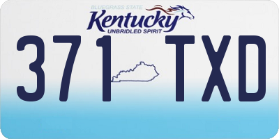 KY license plate 371TXD