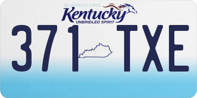 KY license plate 371TXE