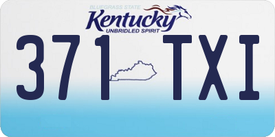 KY license plate 371TXI