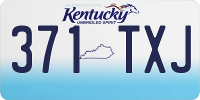 KY license plate 371TXJ