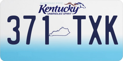 KY license plate 371TXK
