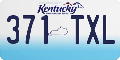 KY license plate 371TXL