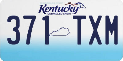 KY license plate 371TXM
