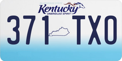 KY license plate 371TXO