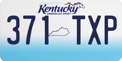 KY license plate 371TXP