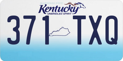 KY license plate 371TXQ