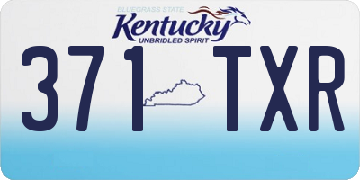 KY license plate 371TXR