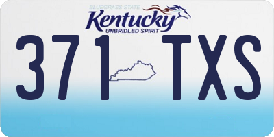 KY license plate 371TXS