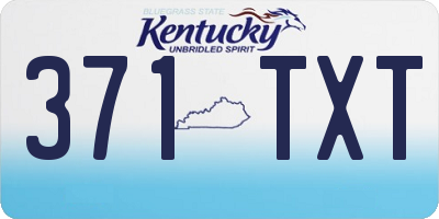 KY license plate 371TXT