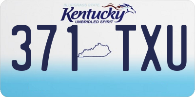 KY license plate 371TXU