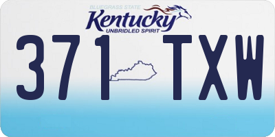 KY license plate 371TXW