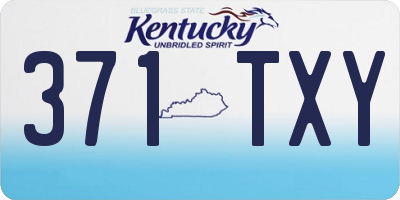 KY license plate 371TXY