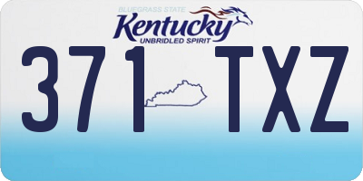 KY license plate 371TXZ