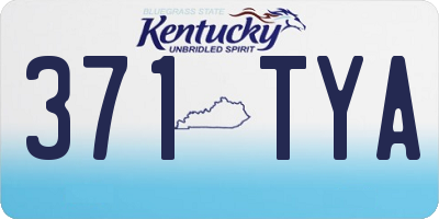 KY license plate 371TYA
