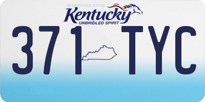 KY license plate 371TYC
