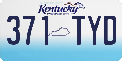 KY license plate 371TYD