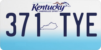KY license plate 371TYE