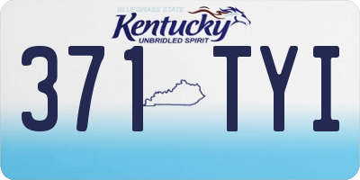 KY license plate 371TYI