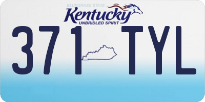 KY license plate 371TYL