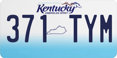 KY license plate 371TYM