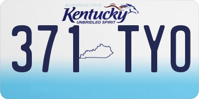 KY license plate 371TYO